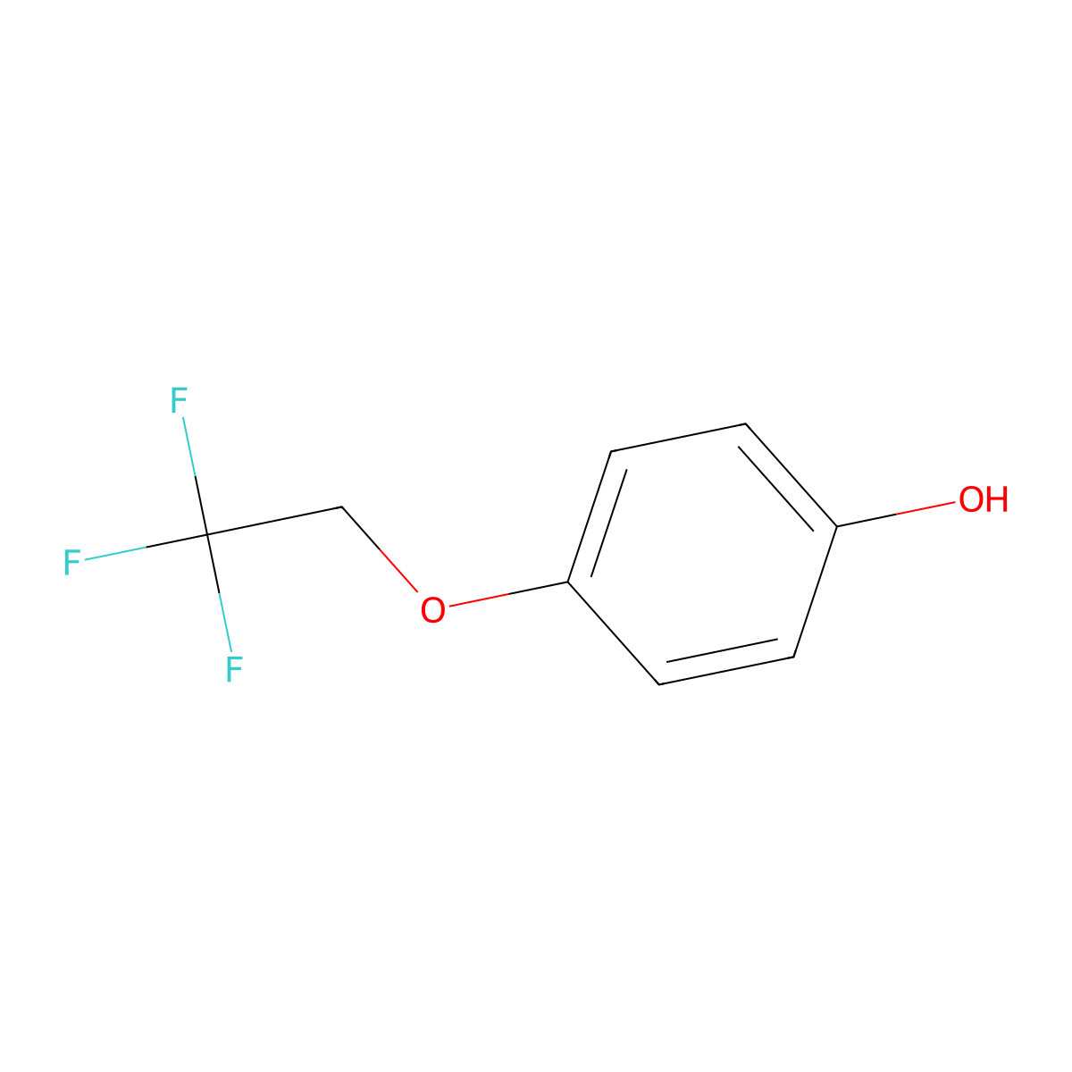 4-(2,2,2-Trifluoroethoxy)phenol molecular structure, CAS 129560-99-2