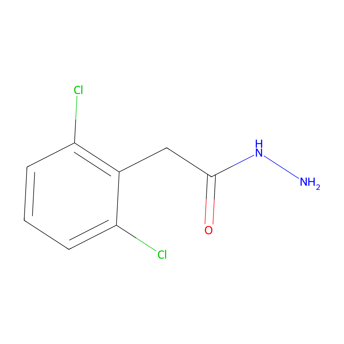 2-(2,6-Dichlorophenyl)acetohydrazide molecular structure, CAS 129564-34-7