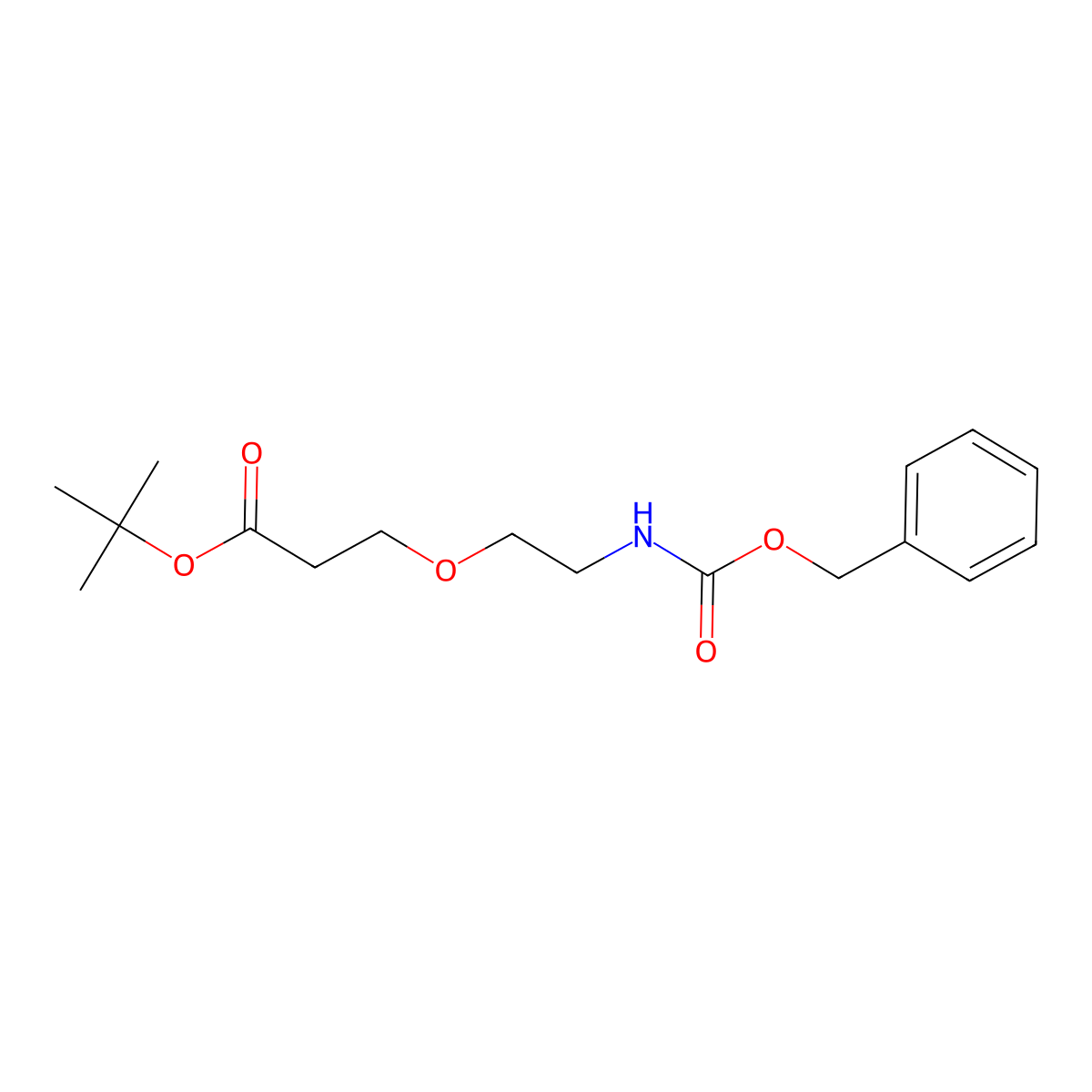Cbz-N-amido-PEG1-t-butyl ester molecular structure, CAS 1295644-51-7