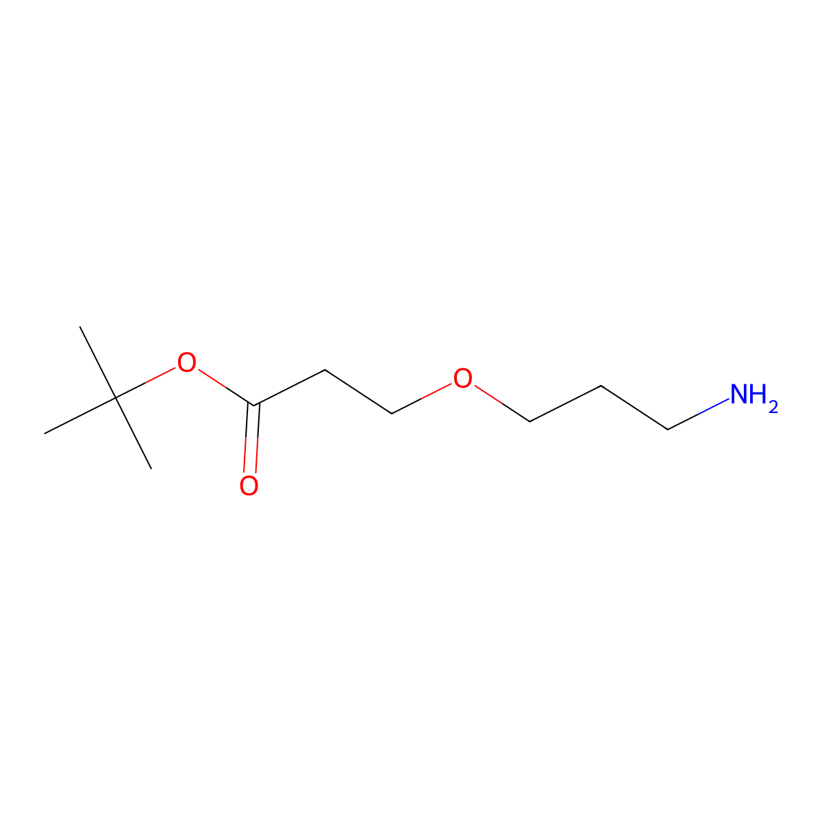 tert-Butyl 3-(3-aminopropoxy)propanoate molecular structure, CAS 1295644-58-4