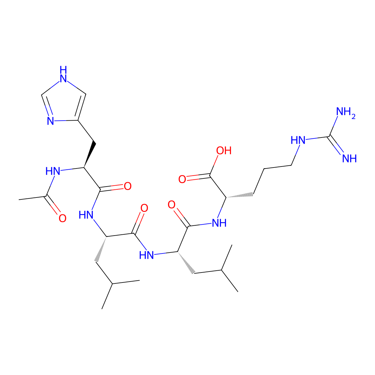 Acetyl tetrapeptide-22 molecular structure, CAS 1295648-76-8