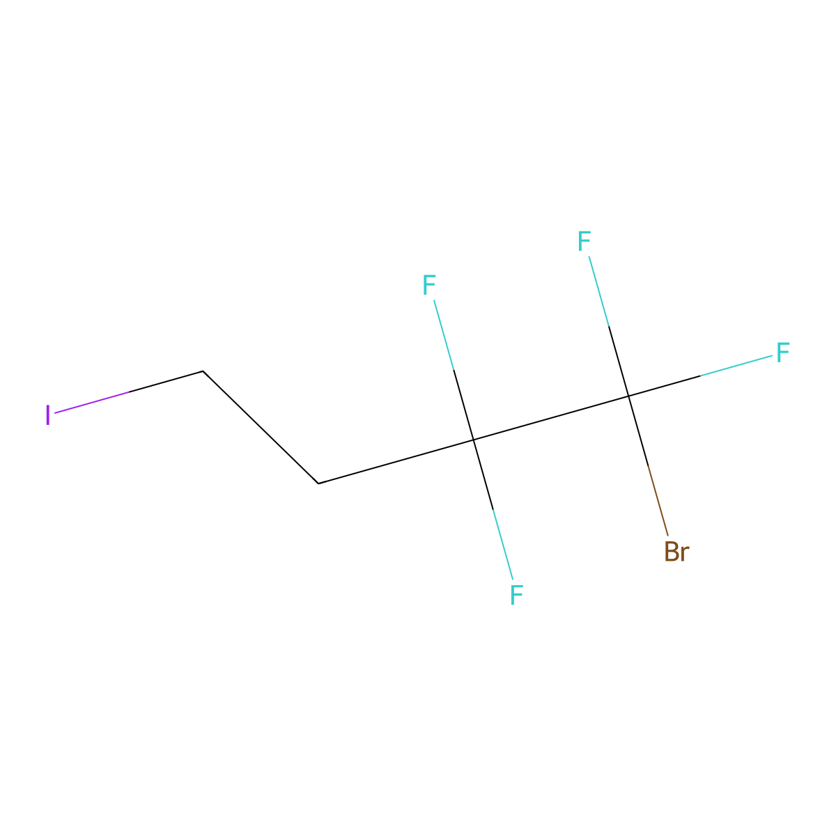1-Bromo-4-iodo-1,1,2,2-tetrafluorobutane molecular structure, CAS 129587-49-1