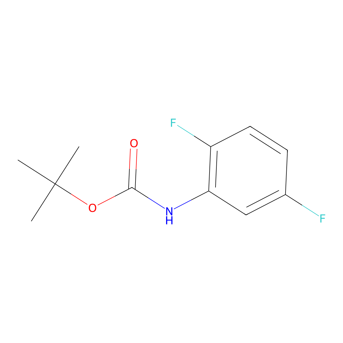 (2,5-Difluoro-phenyl)-carbamic acid tert-butyl ester molecular structure, CAS 129589-71-5