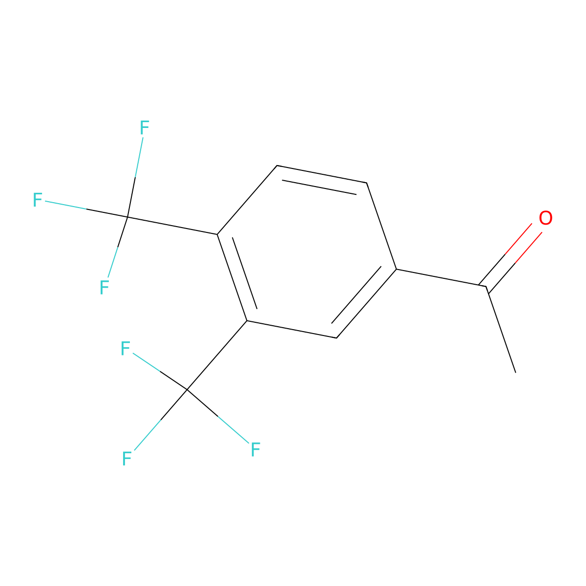 1-[3,4-Bis(trifluoromethyl)phenyl]ethan-1-one molecular structure, CAS 129604-25-7