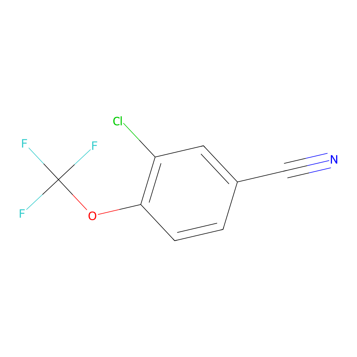 3-Chloro-4-(trifluoromethoxy)benzonitrile molecular structure, CAS 129604-26-8
