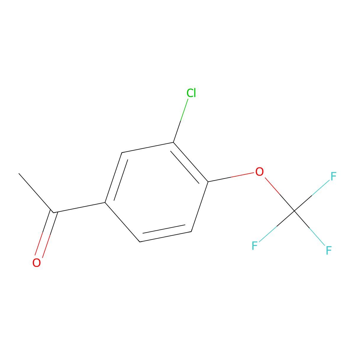 3'-Chloro-4'-(trifluoromethoxy)acetophenone molecular structure, CAS 129604-27-9