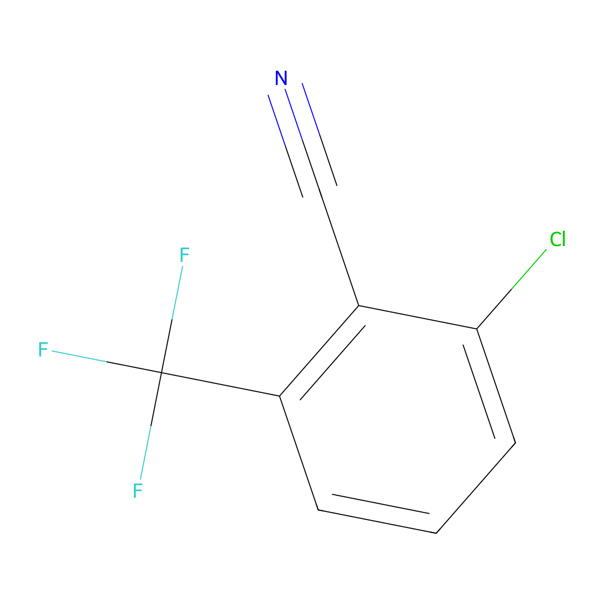 2-Chloro-6-(trifluoromethyl)benzonitrile molecular structure, CAS 129604-28-0