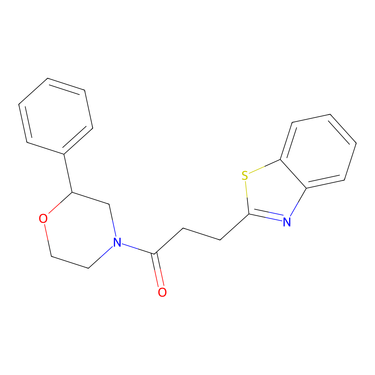 3-(1,3-Benzothiazol-2-yl)-1-(2-phenylmorpholin-4-yl)propan-1-one molecular structure, CAS 1296060-73-5