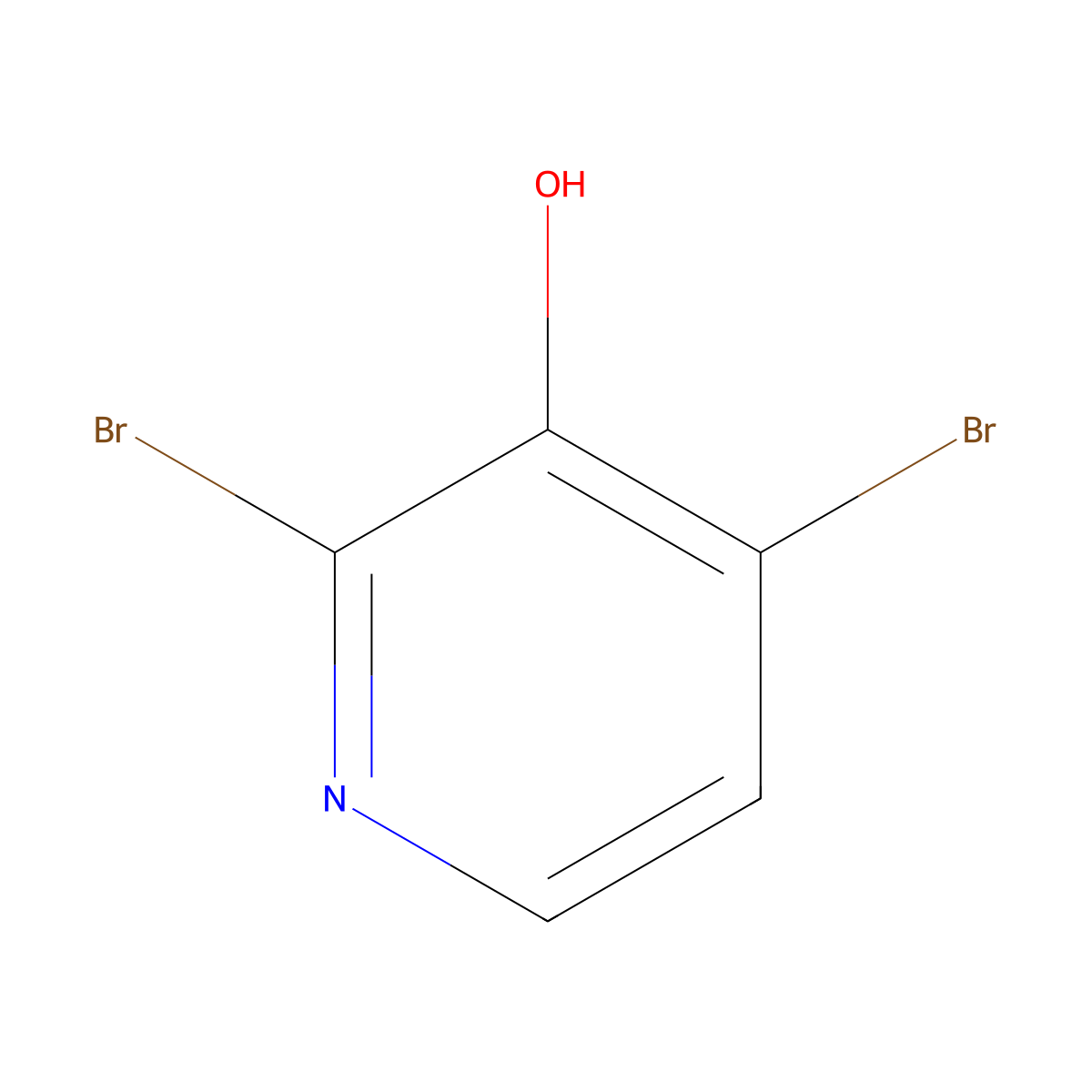 2,4-Dibromopyridin-3-ol molecular structure, CAS 129611-31-0
