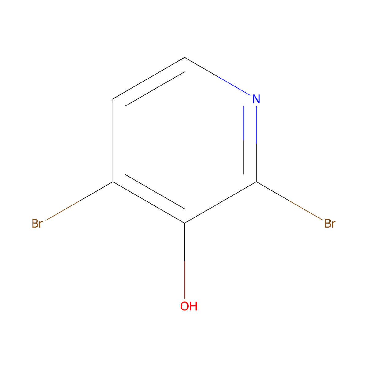 2,4-Dibromopyridin-3-ol molecular structure, CAS 129611-31-0