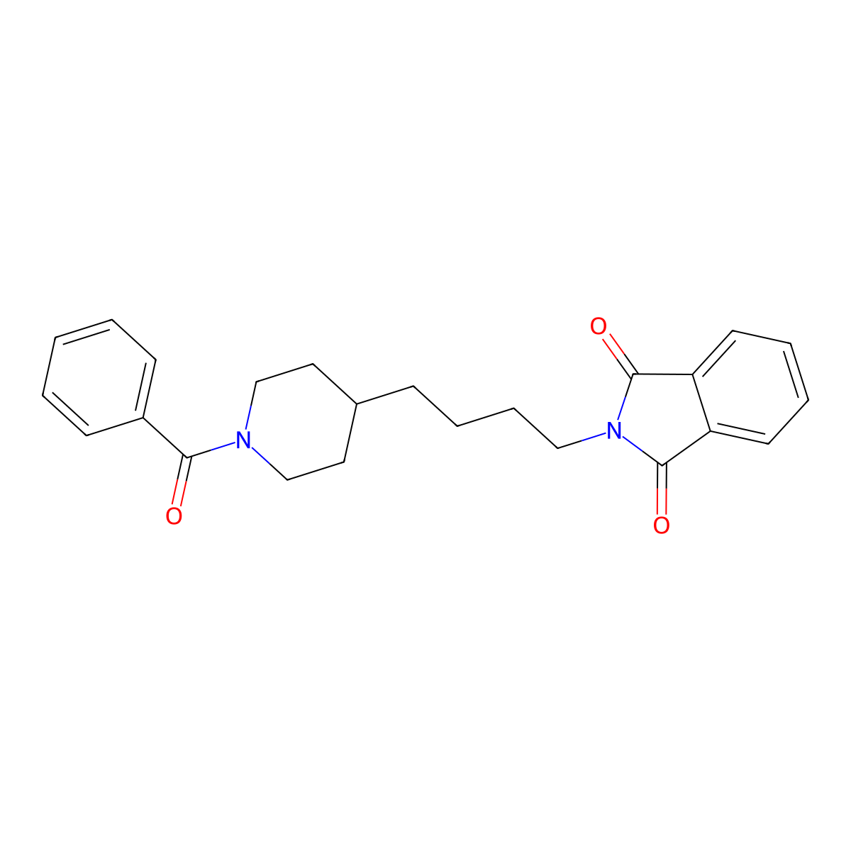 2-(4-(1-Benzoylpiperidin-4-yl)butyl)isoindoline-1,3-dione molecular structure, CAS 1296137-14-8