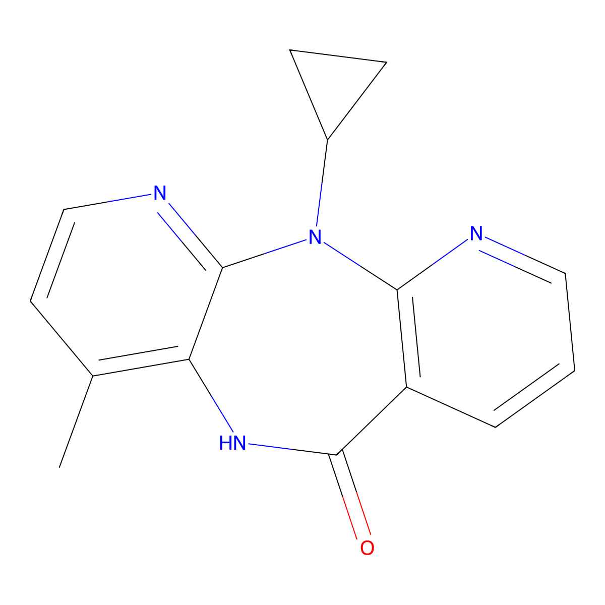 Nevirapine molecular structure, CAS 129618-40-2
