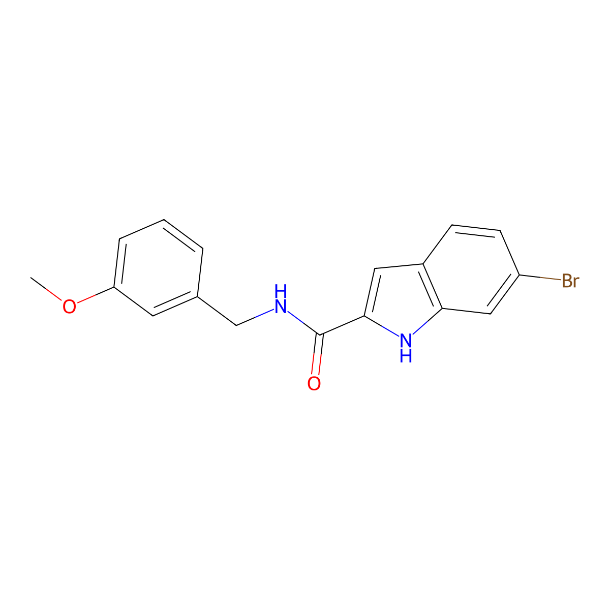 6-Bromo-N-(3-methoxybenzyl)-1H-indole-2-carboxamide molecular structure, CAS 1296201-73-4