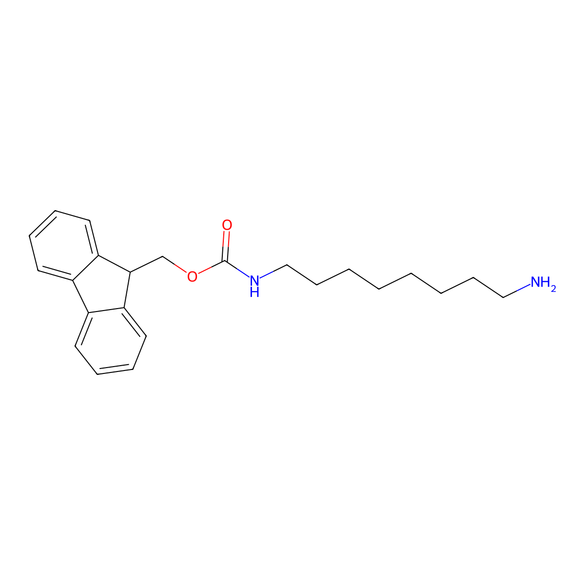 (9H-Fluoren-9-yl)methyl (8-aminooctyl)carbamate molecular structure, CAS 1296210-23-5