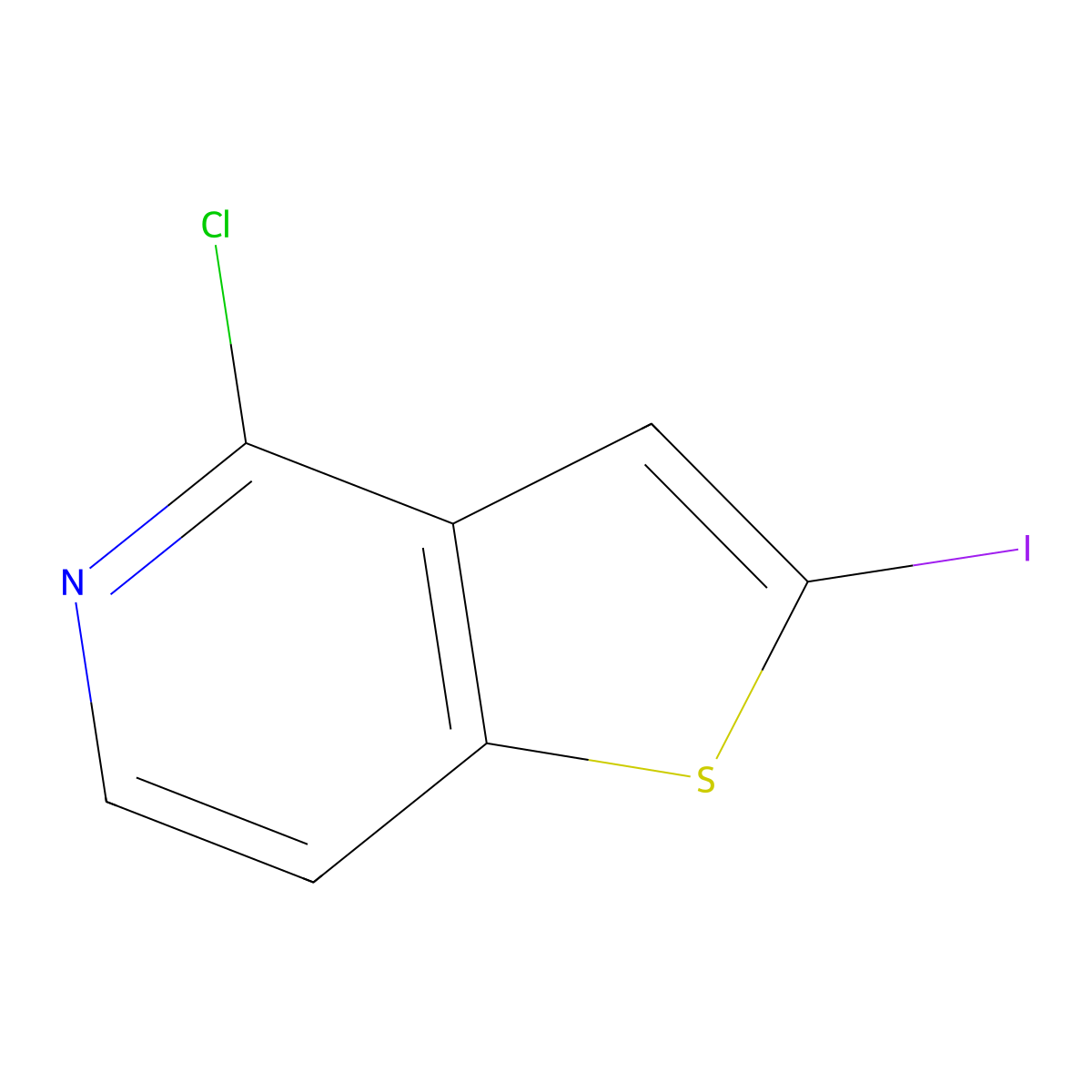4-Chloro-2-iodothieno[3,2-c]pyridine molecular structure, CAS 1296223-99-8