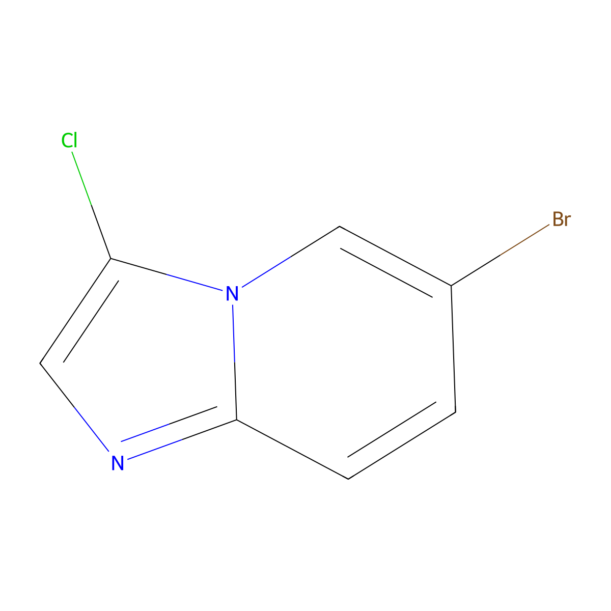 6-Bromo-3-chloroimidazo[1,2-a]pyridine molecular structure, CAS 1296224-01-5