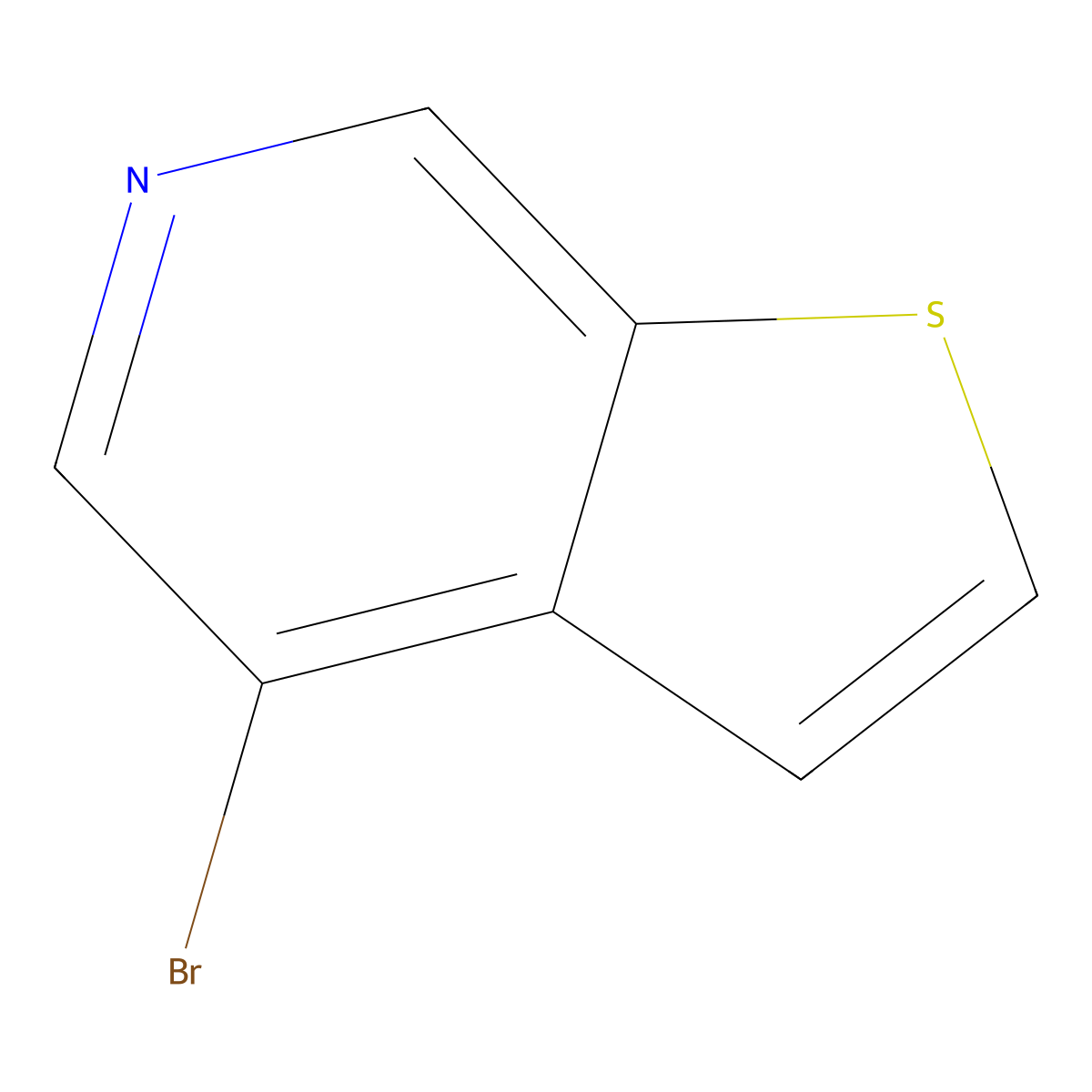 4-Bromothieno(2,3-c)pyridine molecular structure, CAS 1296224-08-2