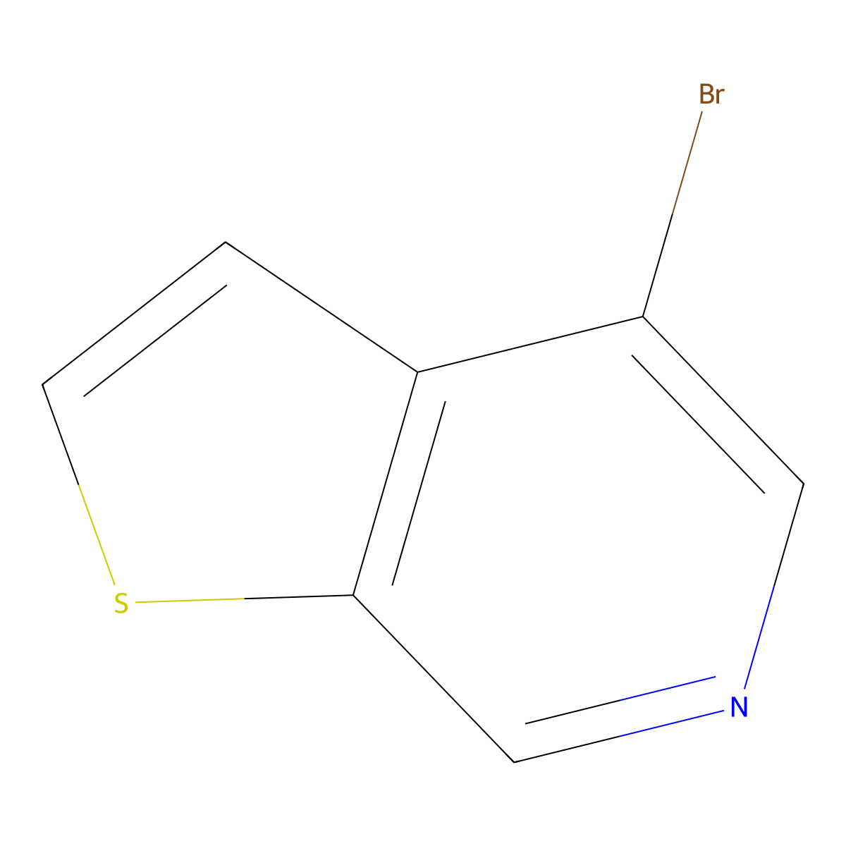 4-Bromothieno(2,3-c)pyridine molecular structure, CAS 1296224-08-2
