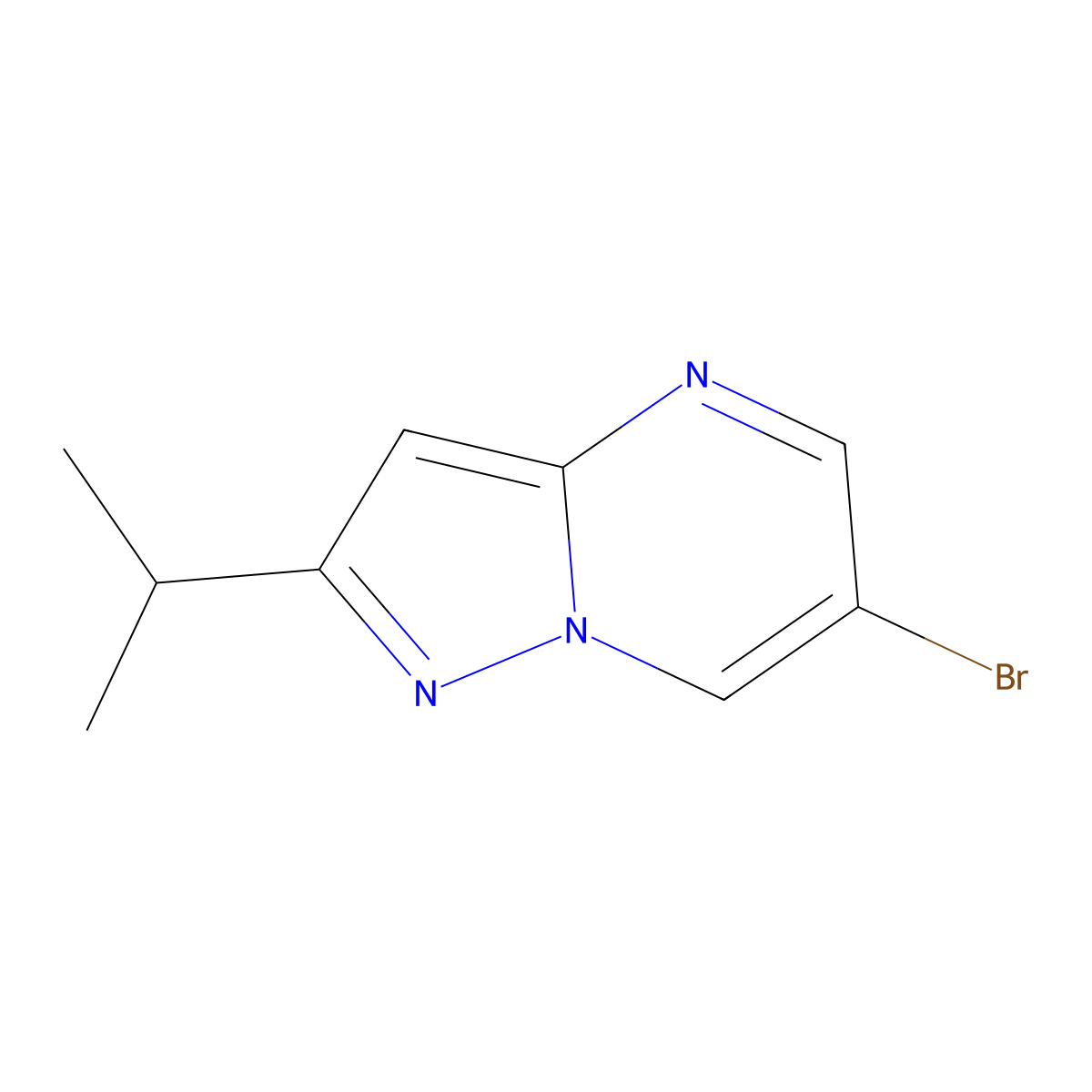 6-Bromo-2-isopropylpyrazolo[1,5-a]pyrimidine molecular structure, CAS 1296224-38-8