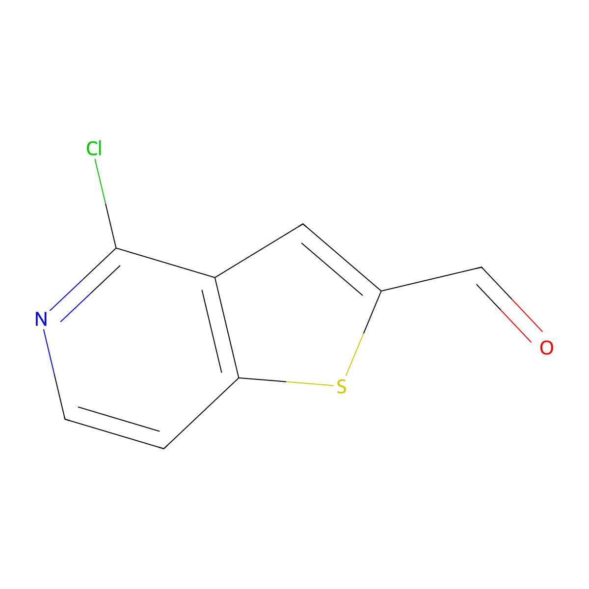 4-Chlorothieno[3,2-c]pyridine-2-carbaldehyde molecular structure, CAS 1296224-97-9