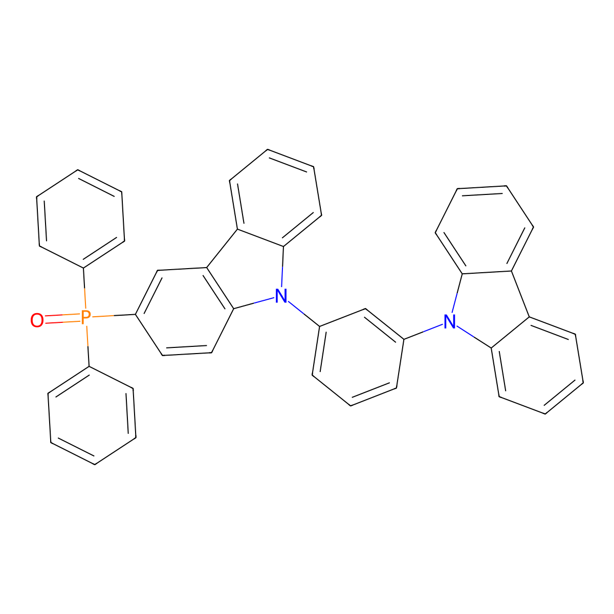 [9-[3-(9H-Carbazol-9-yl)phenyl]-9H-carbazol-3-yl]diphenylphosphine oxide molecular structure, CAS 1296229-26-9