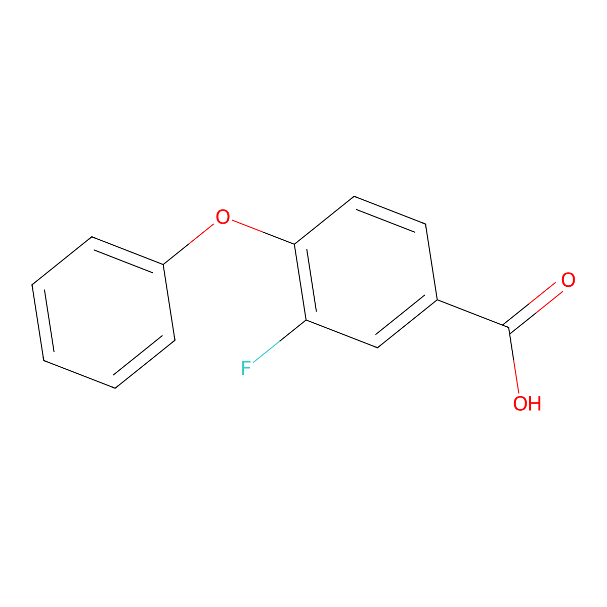 3-Fluoro-4-phenoxybenzoic acid molecular structure, CAS 129623-62-7
