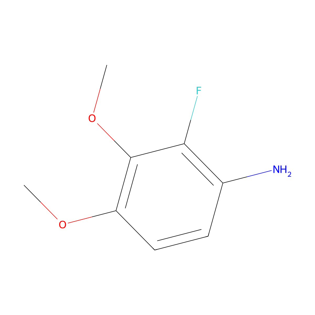 2-Fluoro-3,4-dimethoxyaniline molecular structure, CAS 1296235-56-7