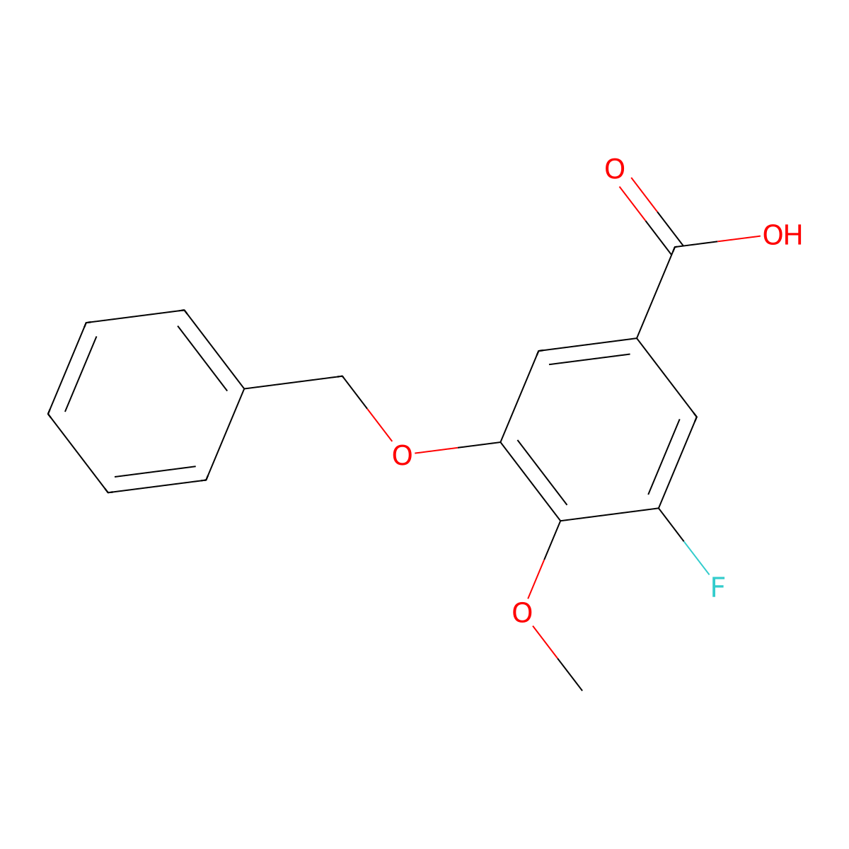 3-(Benzyloxy)-5-fluoro-4-methoxybenzoicacid molecular structure, CAS 1296235-77-2