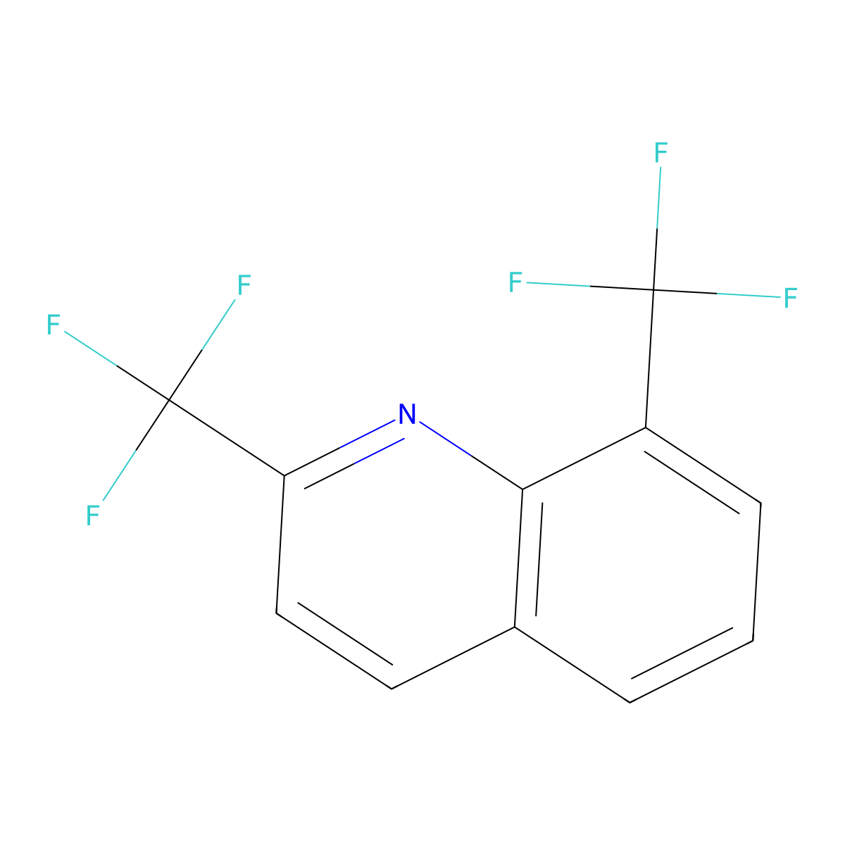 2,8-Bis(trifluoromethyl)quinoline molecular structure, CAS 129625-31-6