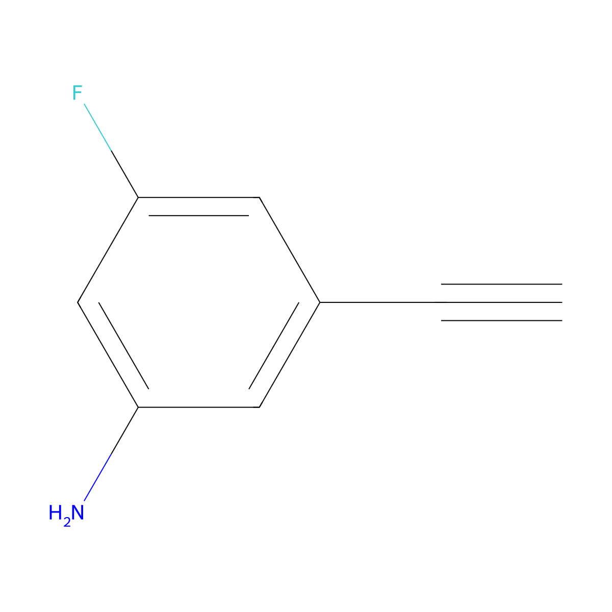 3-Ethynyl-5-fluoroaniline molecular structure, CAS 1296271-79-8
