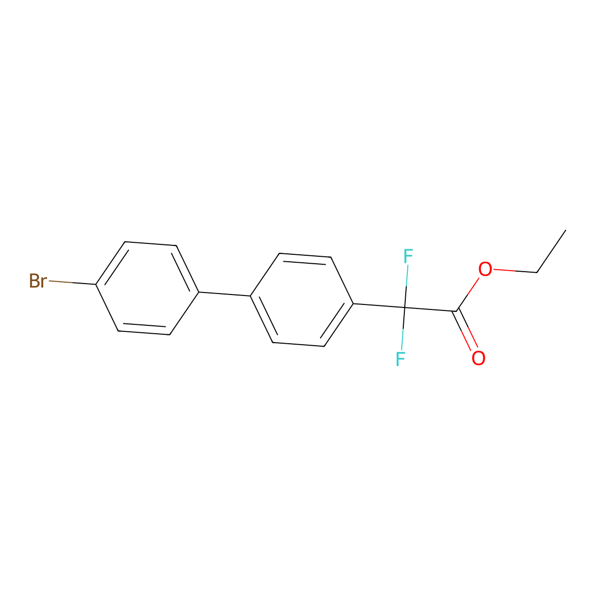 Ethyl (4'-bromobiphenyl-4-yl)(difluoro)acetate molecular structure, CAS 1296274-22-0
