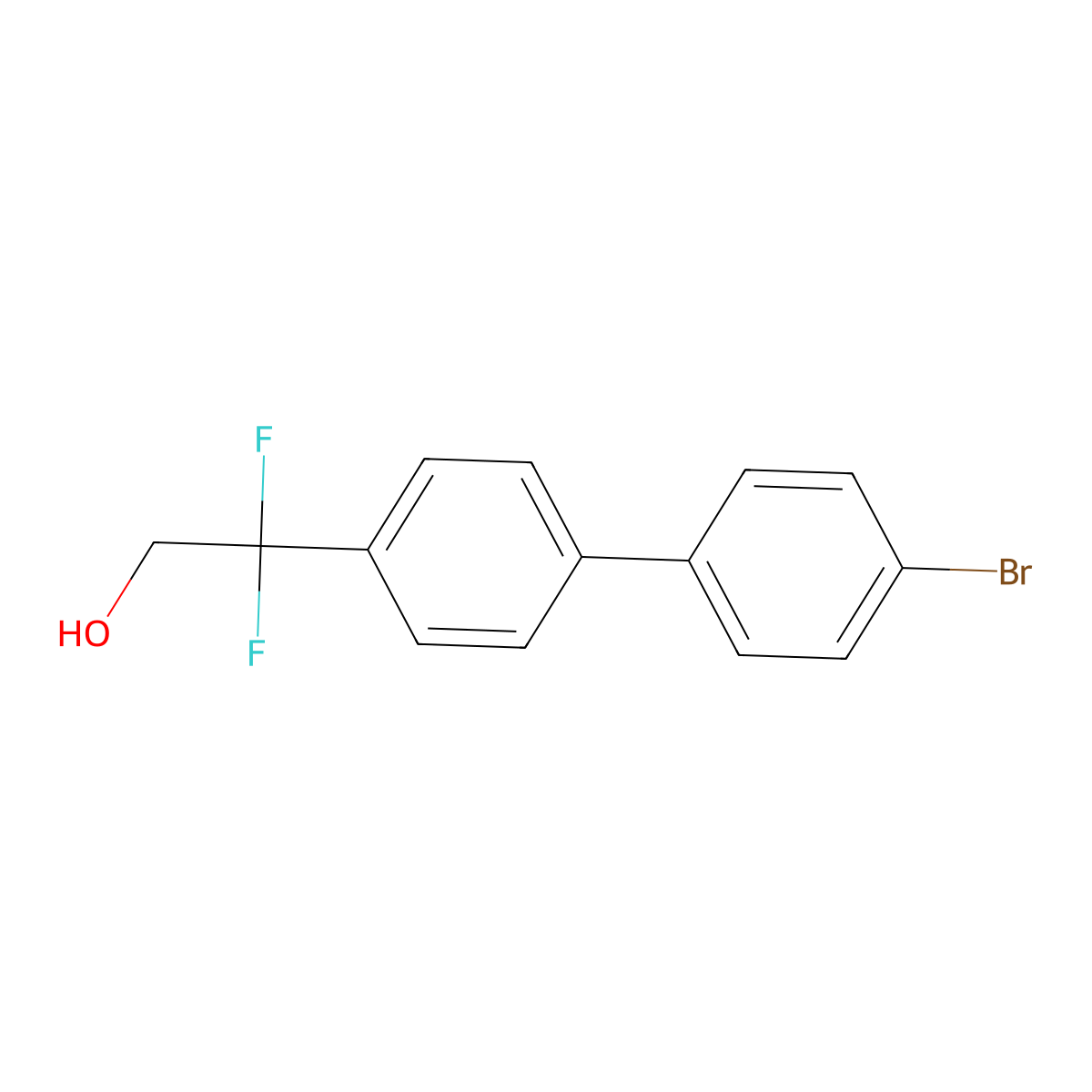 2-(4'-Bromo-[1,1'-biphenyl]-4-yl)-2,2-difluoroethan-1-ol molecular structure, CAS 1296274-23-1
