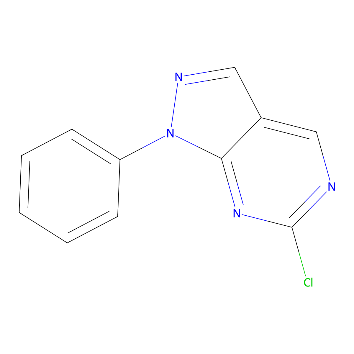 6-chloro-1-phenyl-1H-pyrazolo[3,4-d]pyrimidine molecular structure, CAS 1296307-88-4