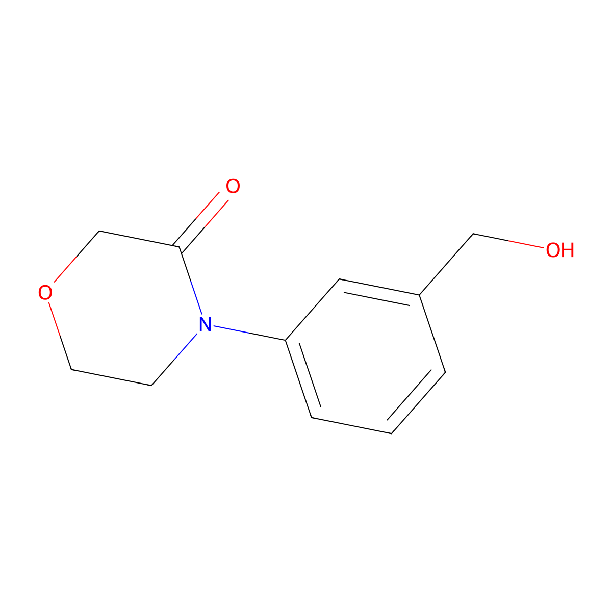 4-[3-(Hydroxymethyl)phenyl]morpholin-3-one molecular structure, CAS 1296309-85-7