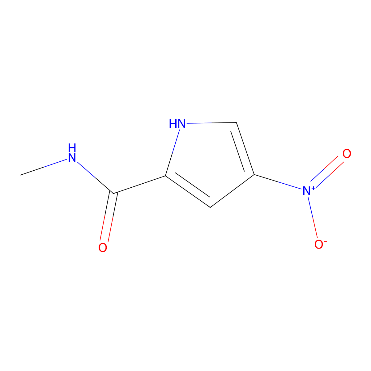 N-methyl-4-nitro-1H-pyrrole-2-carboxamide molecular structure, CAS 1296310-00-3