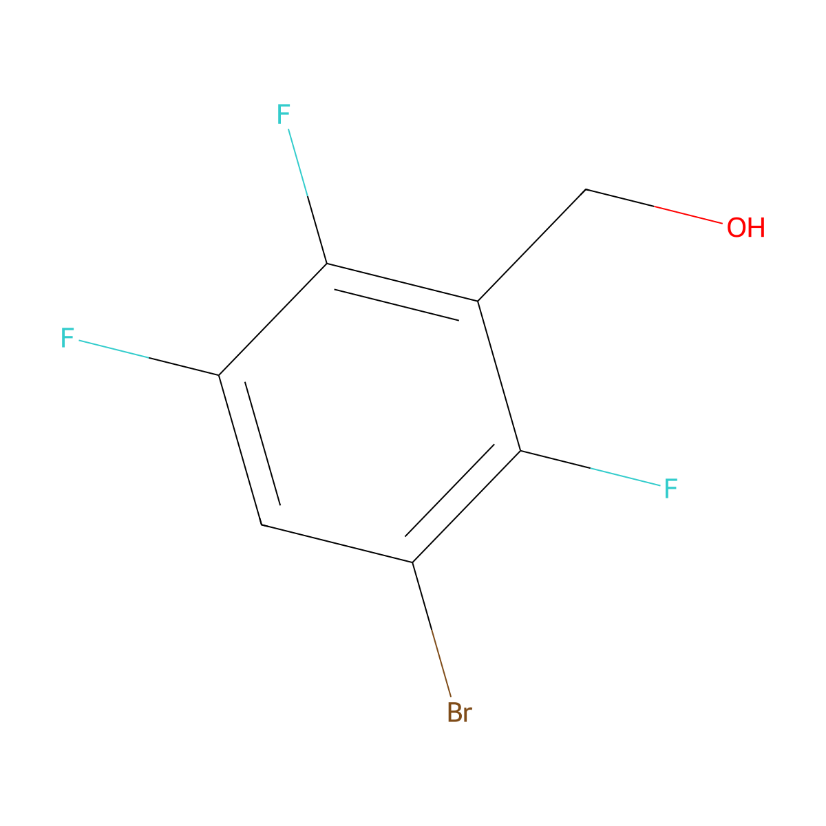 3-Bromo-2,5,6-trifluorobenzyl alcohol molecular structure, CAS 1296310-72-9
