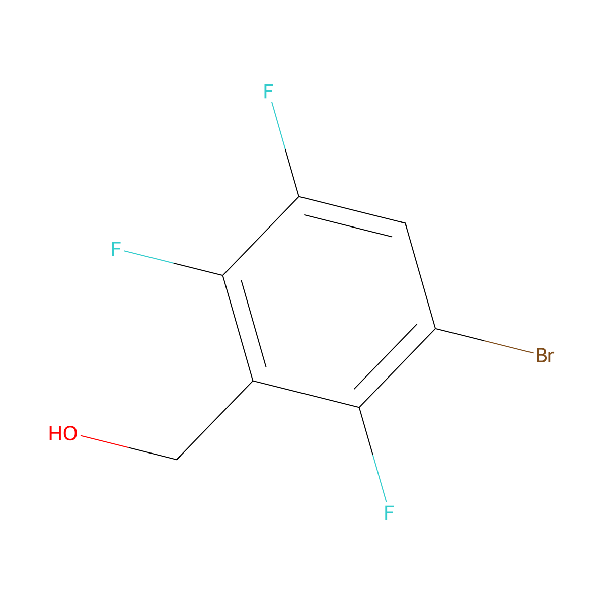 3-Bromo-2,5,6-trifluorobenzyl alcohol molecular structure, CAS 1296310-72-9