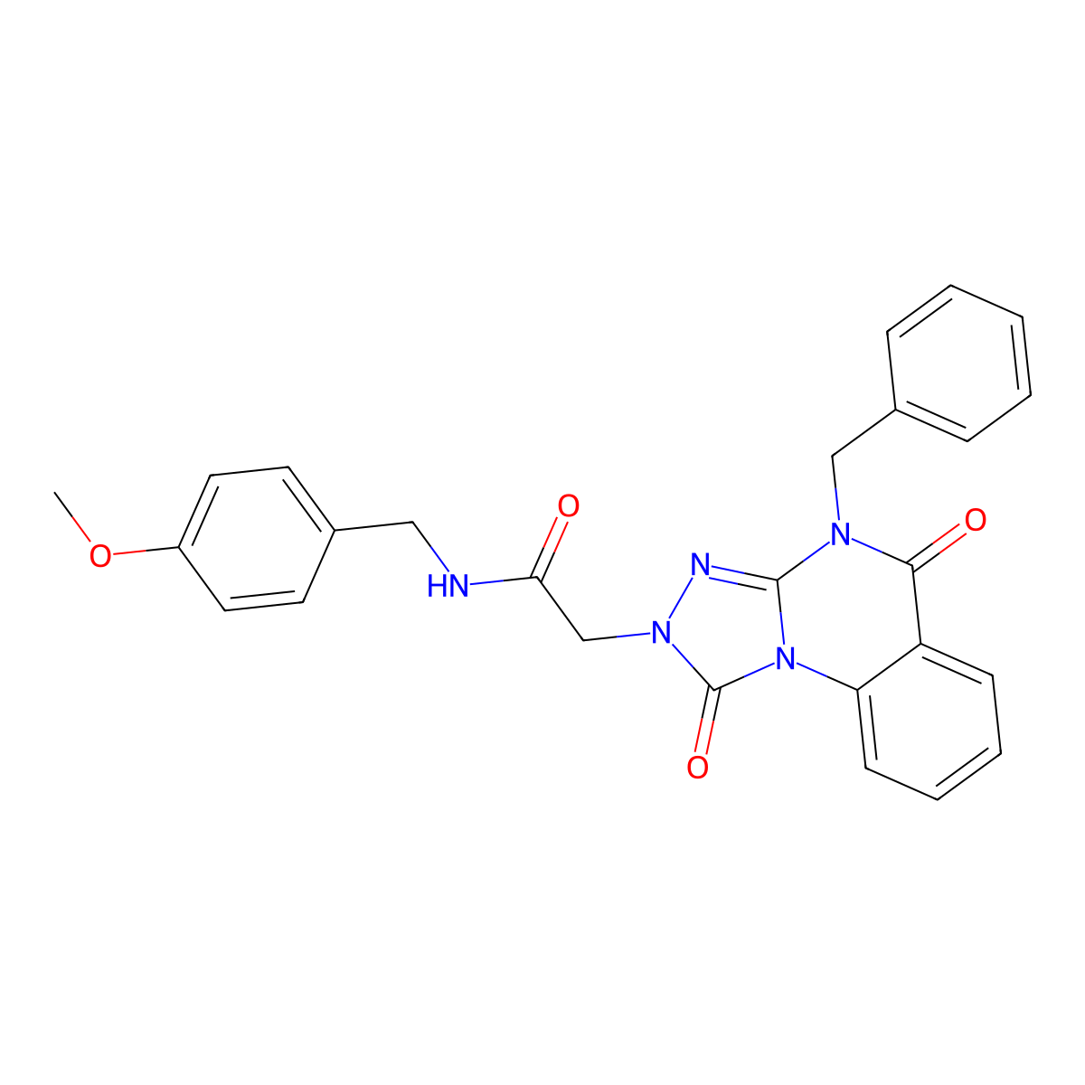 2-(4-benzyl-1,5-dioxo-4,5-dihydro-[1,2,4]triazolo[4,3-a]quinazolin-2(1H)-yl)-N-(4-methoxybenzyl)acetamide molecular structure, CAS 1296313-94-4