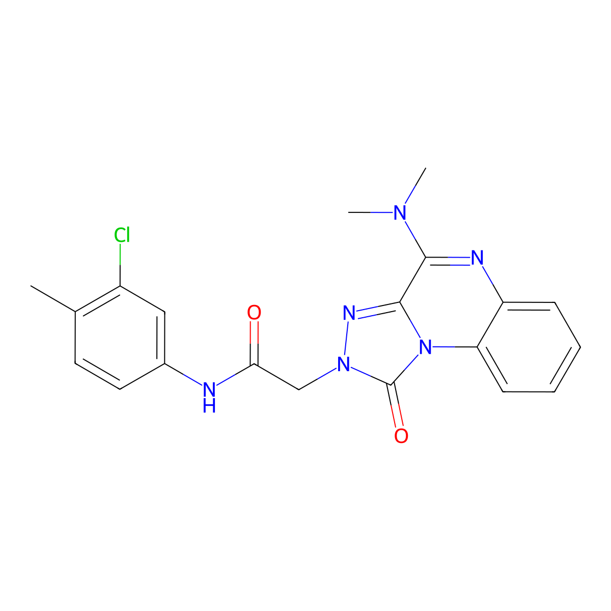 N-(3-chloro-4-methylphenyl)-2-(4-(dimethylamino)-1-oxo-[1,2,4]triazolo[4,3-a]quinoxalin-2(1H)-yl)acetamide molecular structure, CAS 1296317-65-1