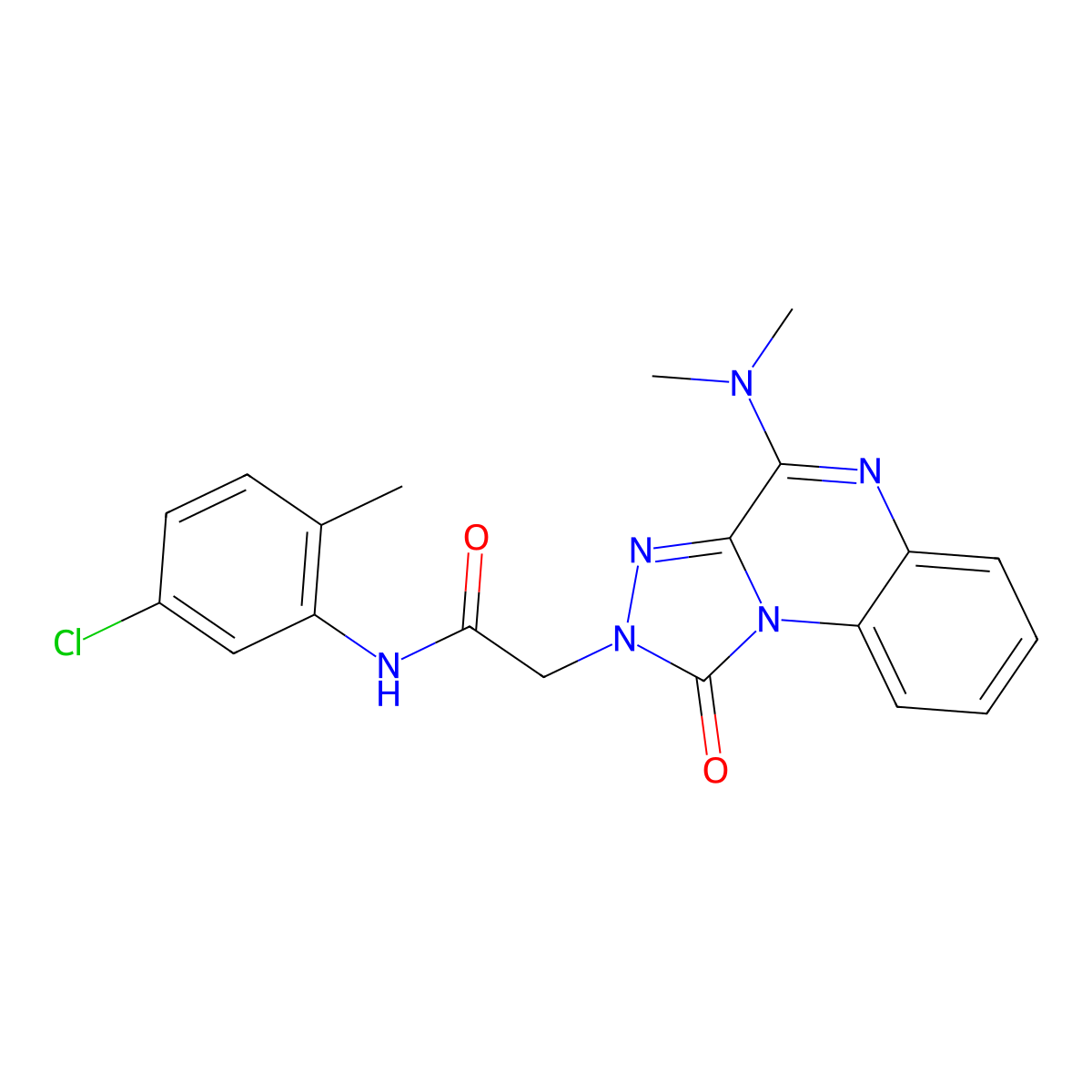 N-(5-chloro-2-methylphenyl)-2-(4-(dimethylamino)-1-oxo-[1,2,4]triazolo[4,3-a]quinoxalin-2(1H)-yl)acetamide molecular structure, CAS 1296334-07-0