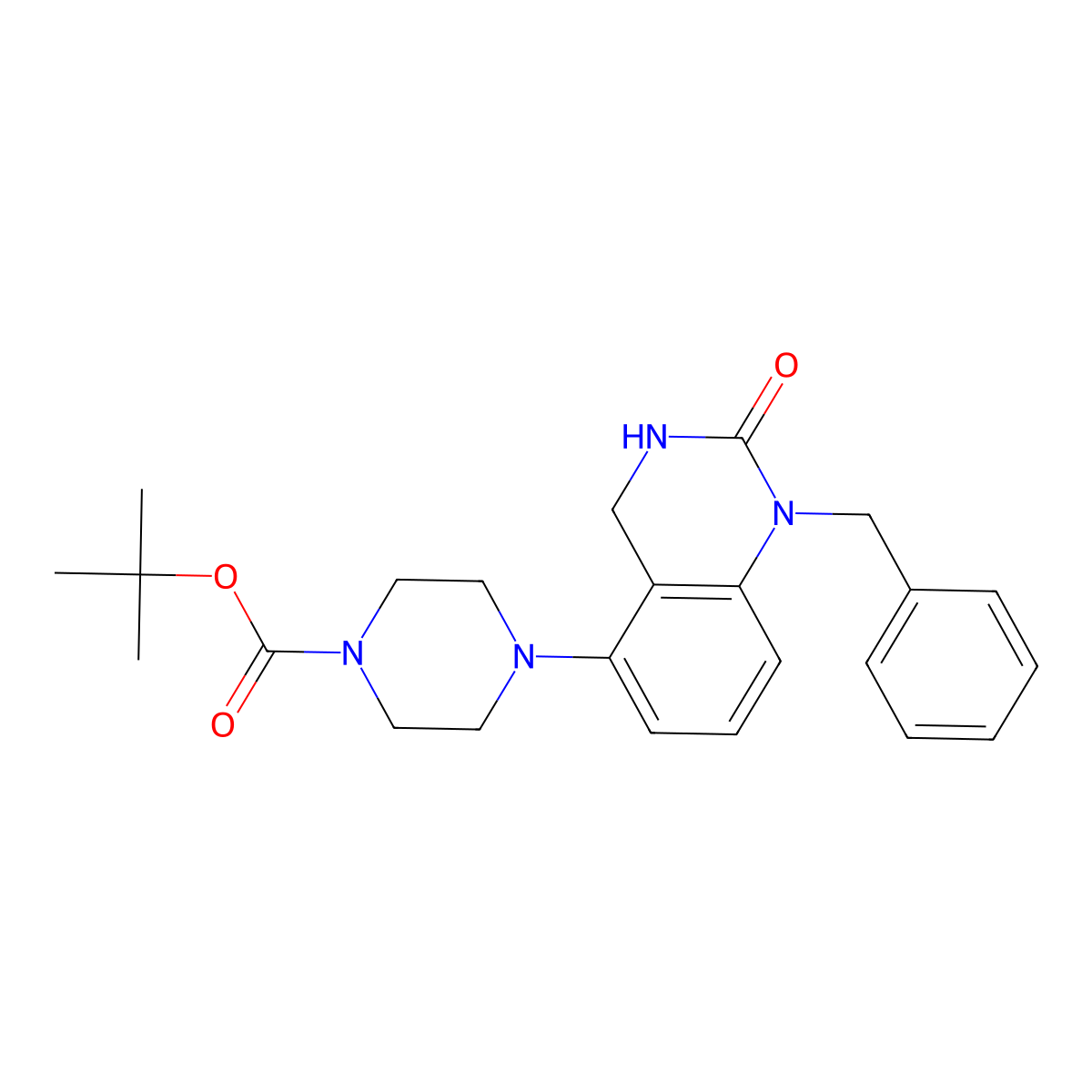 Tert-butyl 4-(1-benzyl-2-oxo-1,2,3,4-tetrahydroquinazolin-5-yl)piperazine-1-carboxylate molecular structure, CAS 1296346-81-0