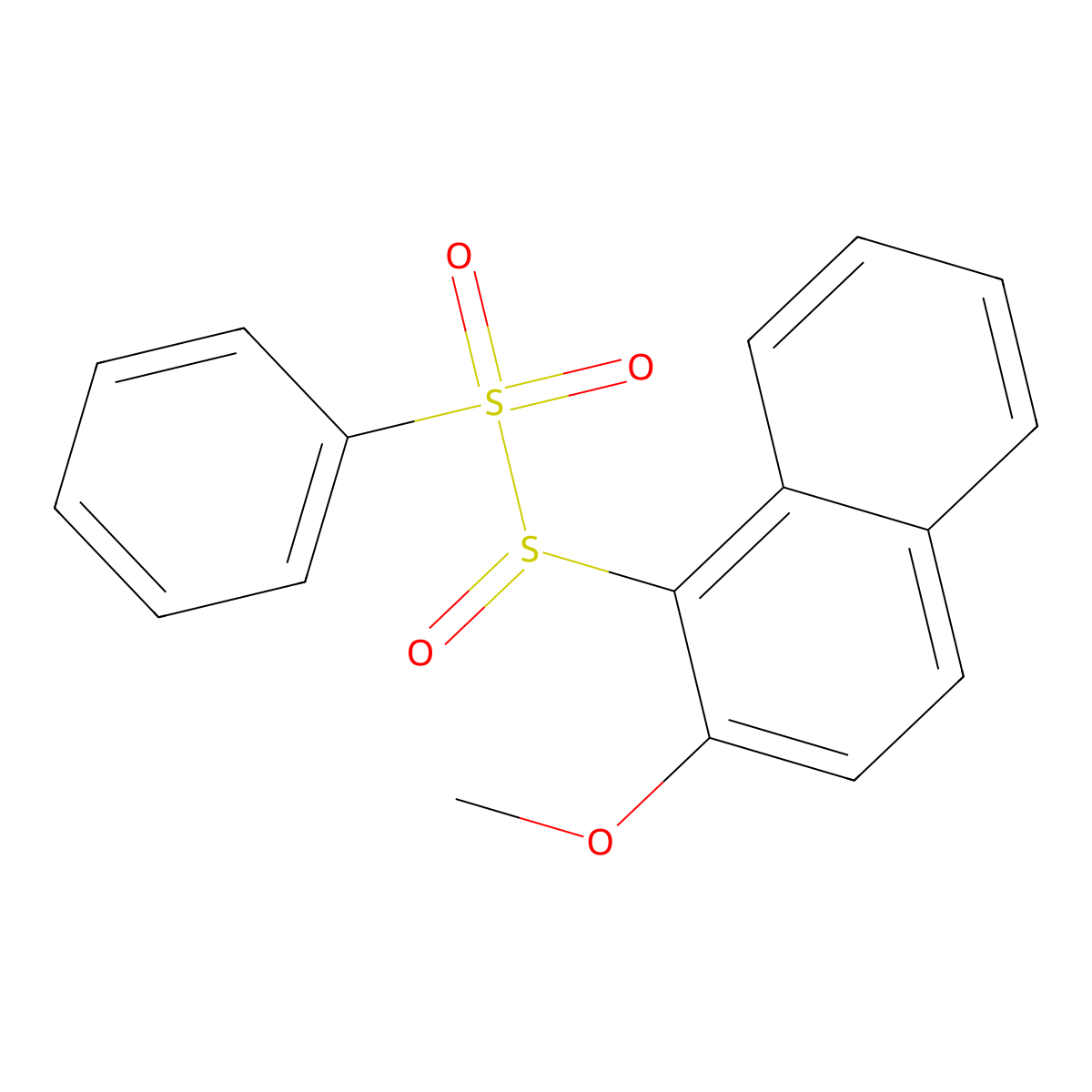1-[(Benzenesulfonyl)sulfinyl]-2-methoxynaphthalene molecular structure, CAS 1296346-83-2