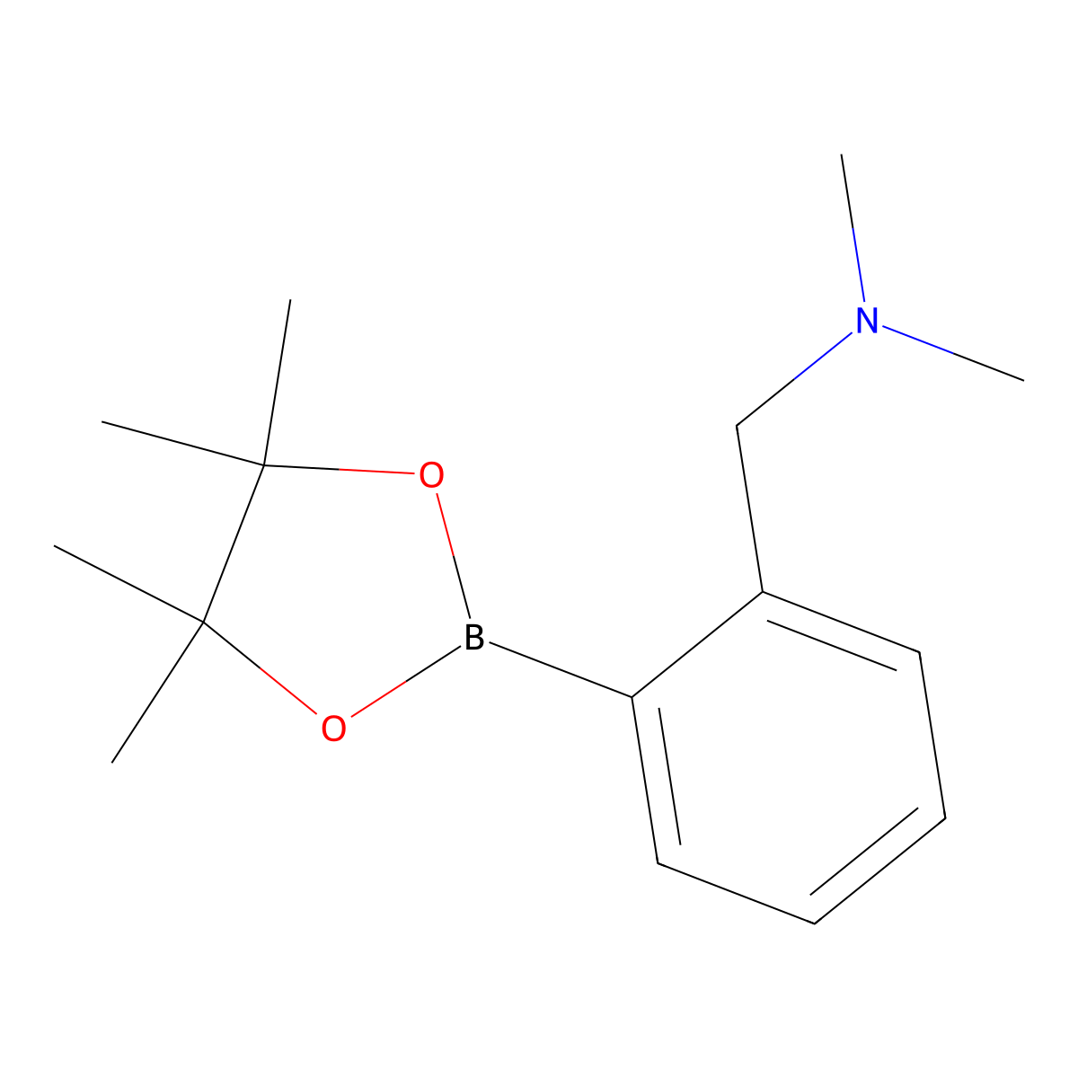 2-(N,N-Dimethylaminomethyl)phenylboronic acid, pinacol ester molecular structure, CAS 129636-11-9
