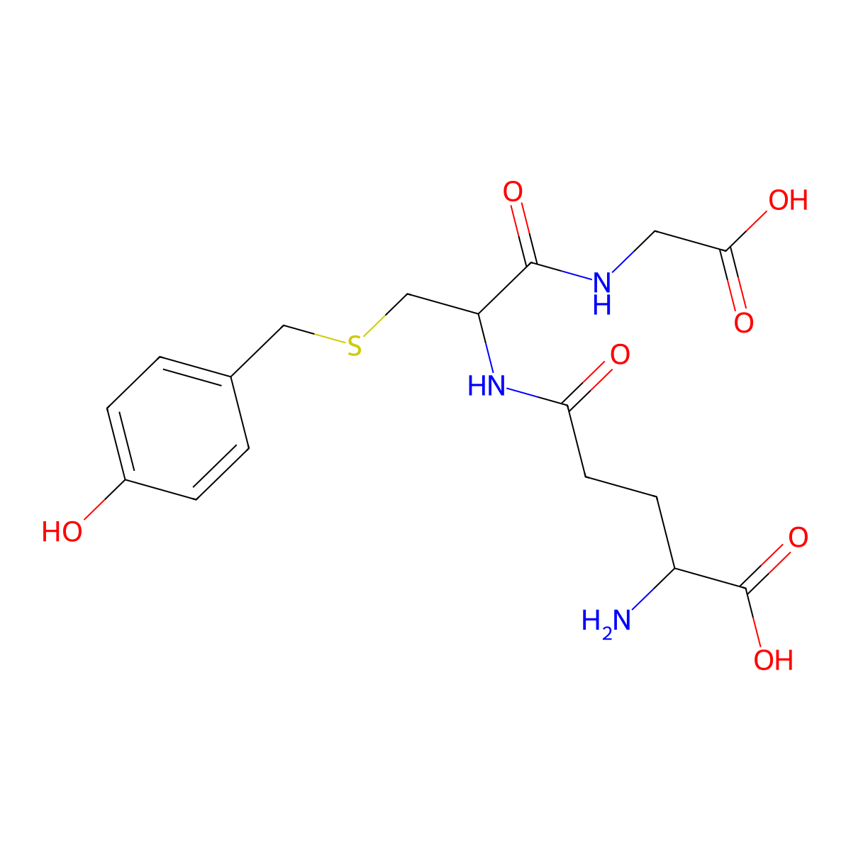 S-(4-Hydroxybenzyl)glutathione molecular structure, CAS 129636-38-0