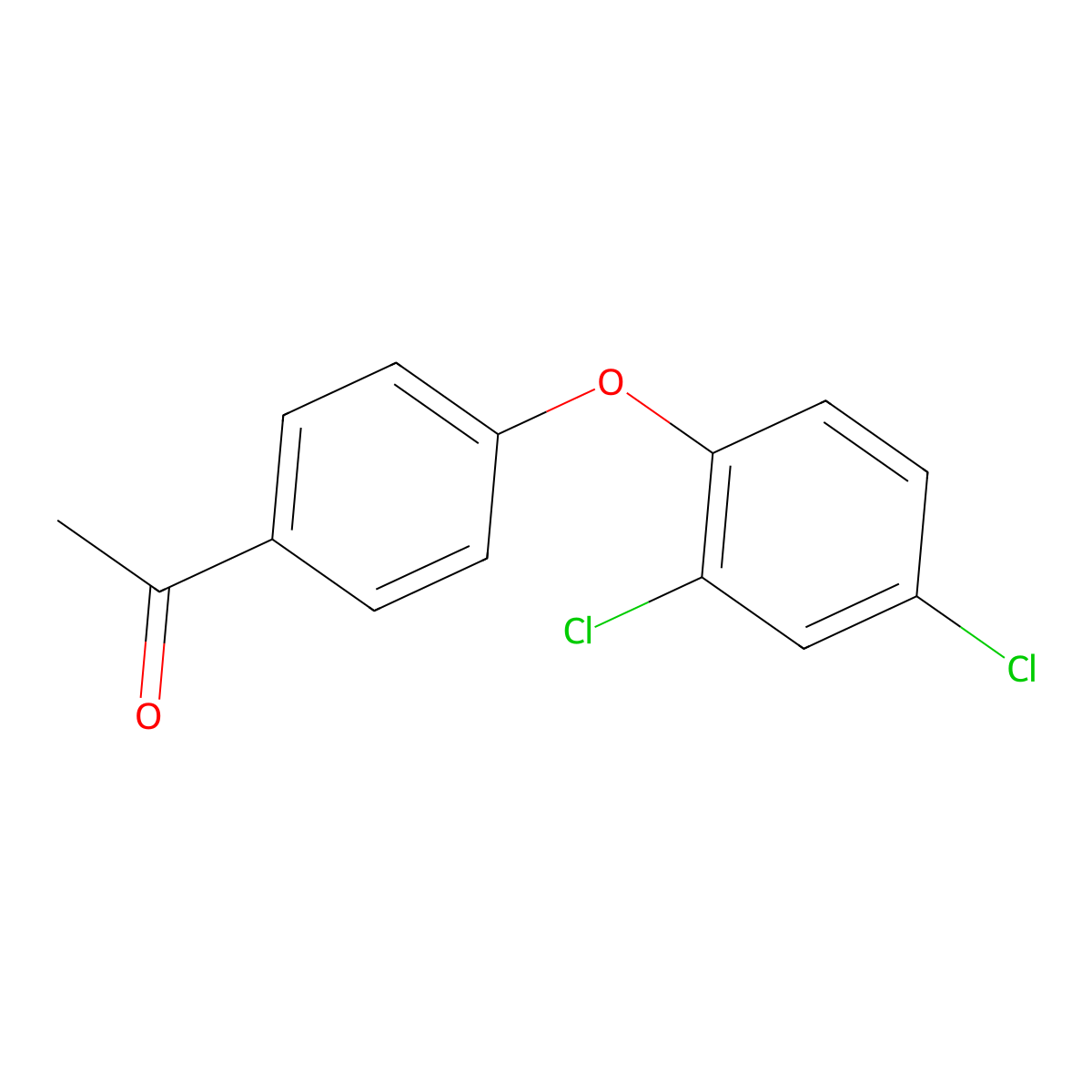 1-[4-(2,4-Dichlorophenoxy)phenyl]ethanone molecular structure, CAS 129644-21-9