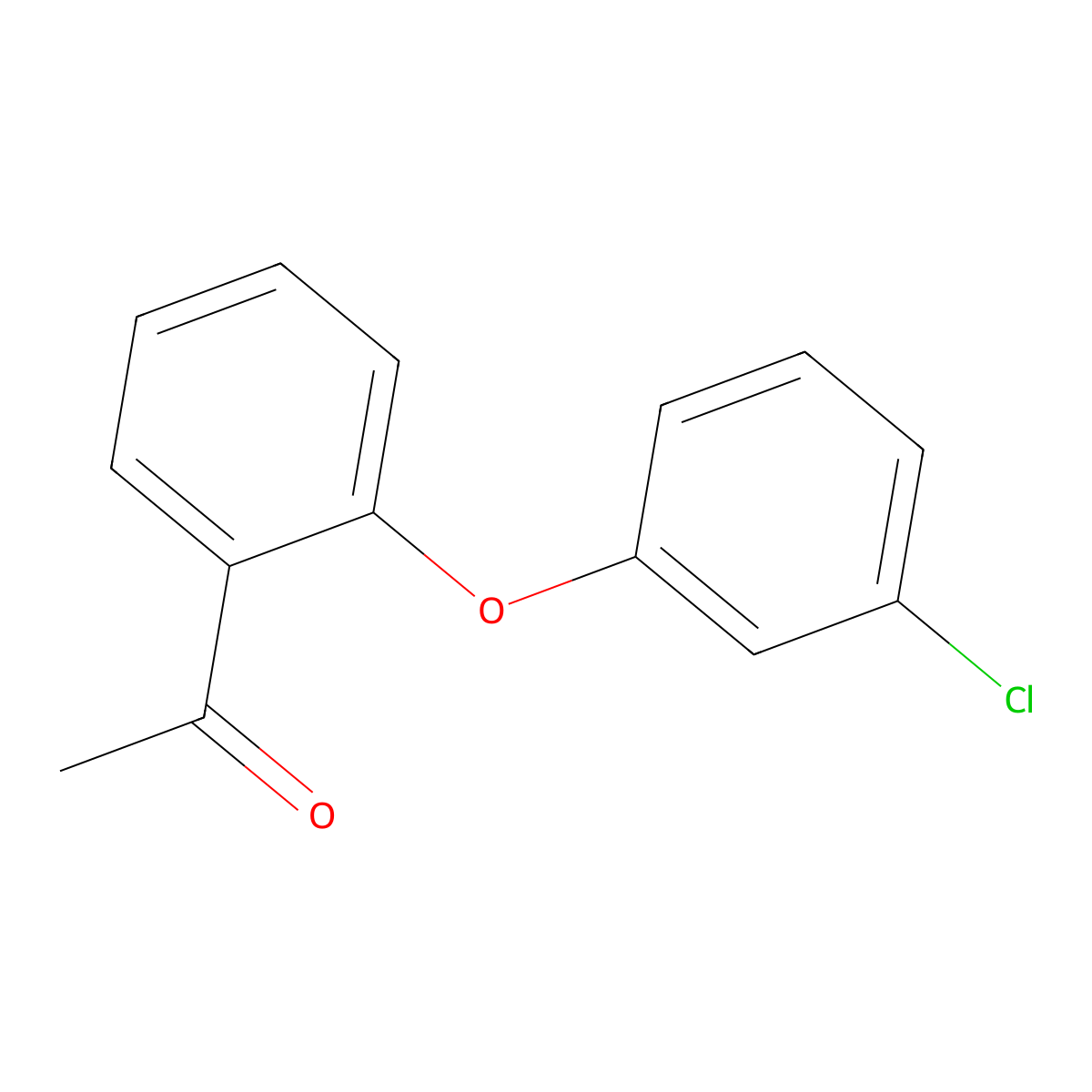 1-[2-(3-Chlorophenoxy)phenyl]ethan-1-one molecular structure, CAS 129644-30-0