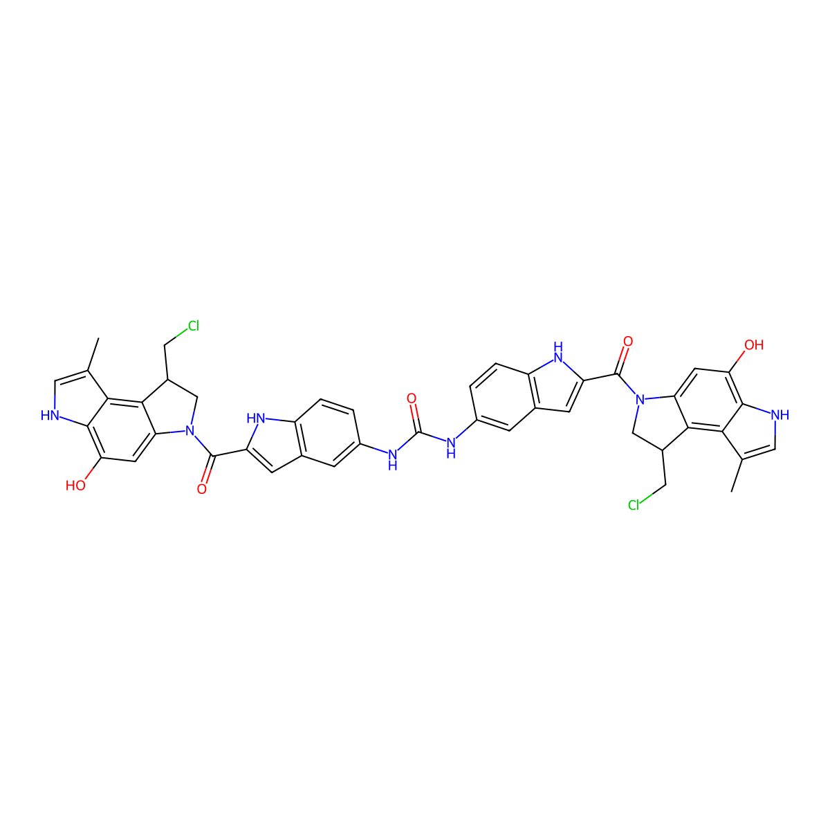 Bizelesin molecular structure, CAS 129655-21-6
