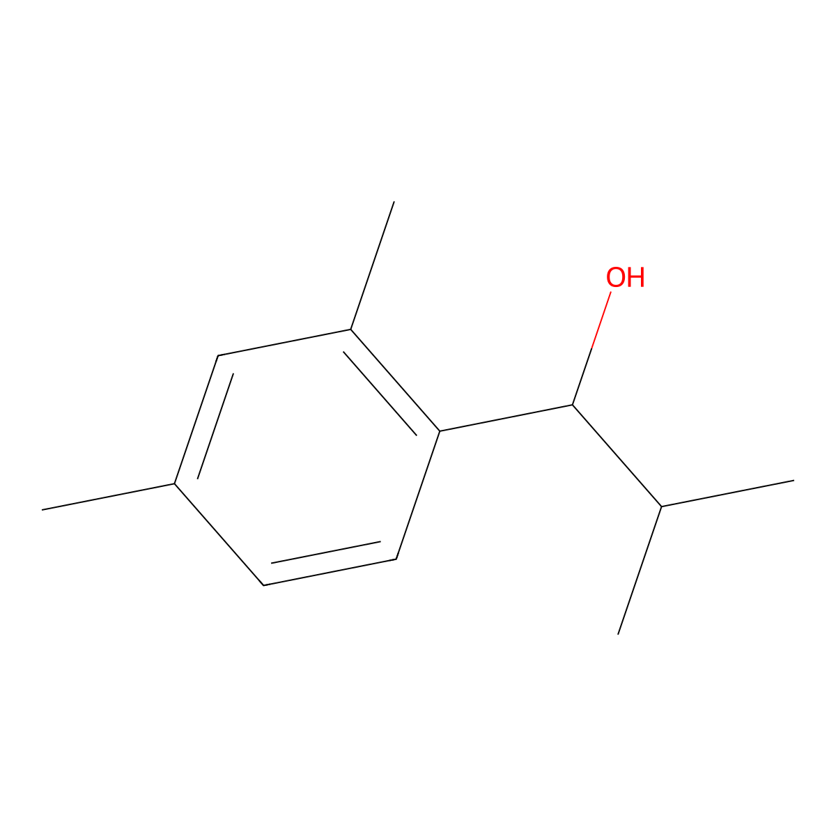 1-(2,4-Dimethylphenyl)-2-methylpropan-1-ol molecular structure, CAS 129657-28-9