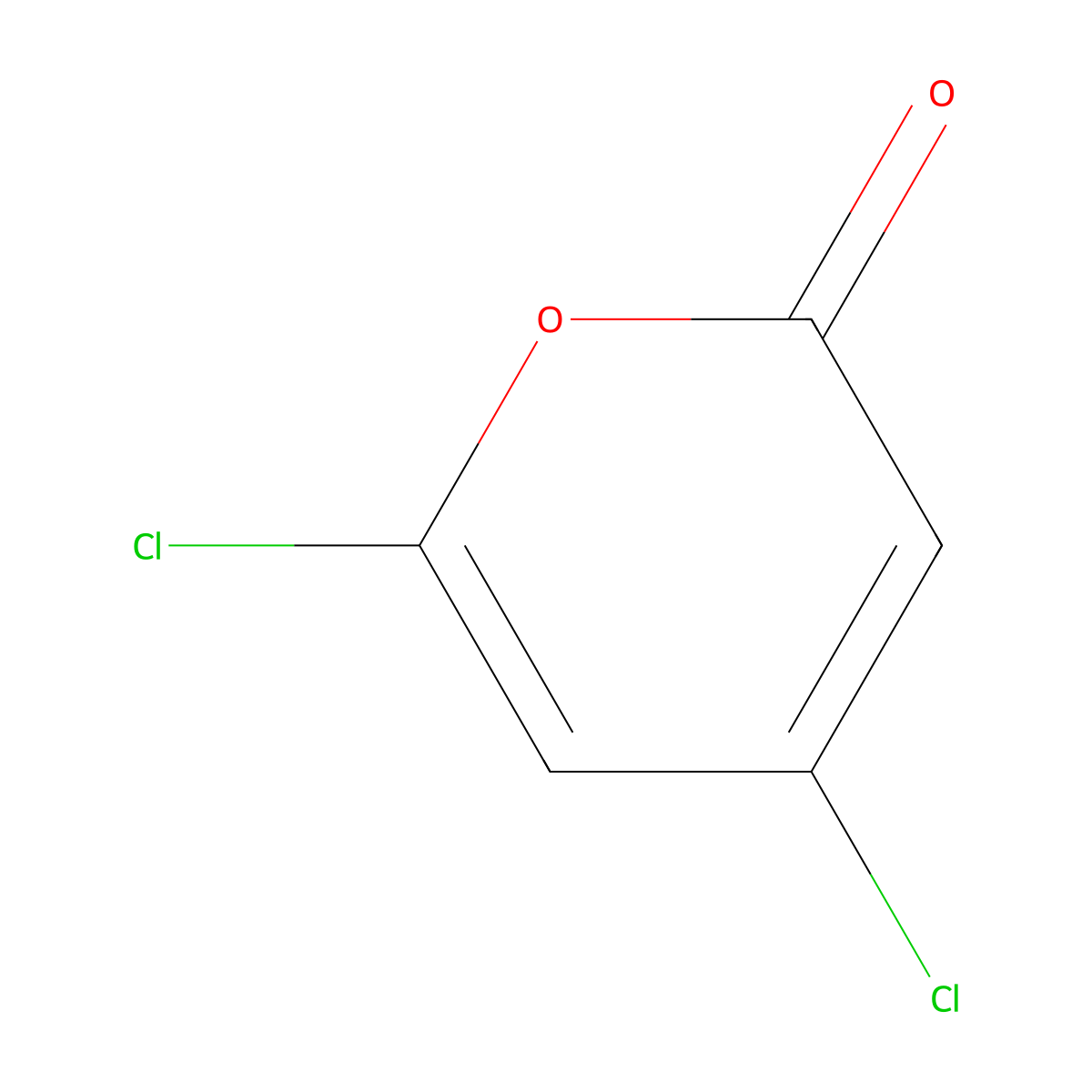4,6-Dichloro-2H-pyran-2-one molecular structure, CAS 129660-01-1