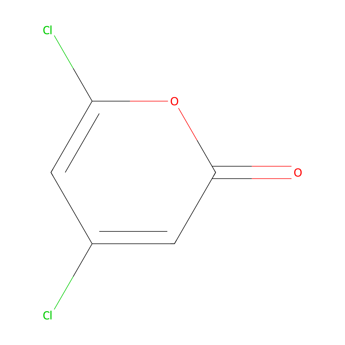 4,6-Dichloro-2H-pyran-2-one molecular structure, CAS 129660-01-1